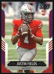 Justin Fields [Purple] #302 Football Cards 2021 Panini Score Prices