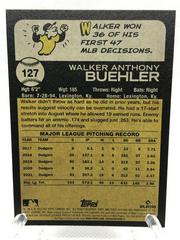 Back Of Card | Walker Buehler Baseball Cards 2022 Topps Heritage