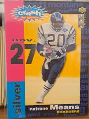 Natrone Means [Crash the Game Silver] Football Cards 1995 Collector's Choice Crash the Game Prices