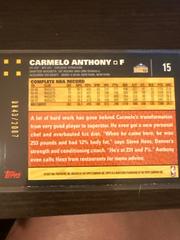 Back | Carmello Anthony Basketball Cards 2007 Topps 50th Anniversary