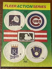 Braves,Cubs,Royals,Brewers Baseball Cards 1990 Fleer Action Series Stickers Prices