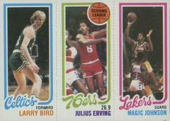 Bird, Erving, Johnson Basketball Cards 1980 Topps Prices
