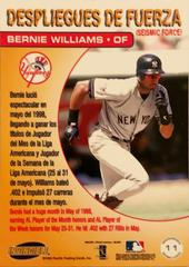 Rear | Bernie Williams Baseball Cards 1999 Pacific Invincible