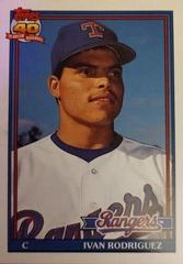 Ivan Rodriguez #101T Baseball Cards 1991 Topps Traded Tiffany Prices
