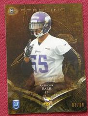 Anthony Barr [Gold Refractor] #11 Football Cards 2014 Bowman Sterling Prices
