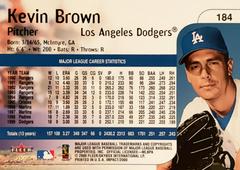 Rear | Kevin Brown Baseball Cards 2000 Fleer Impact