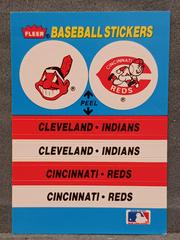 Indians/Reds [Sticker] #NNO Baseball Cards 1987 Fleer Limited Edition Prices