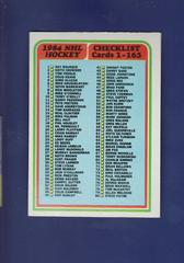 Checklist 1-165 #165 Hockey Cards 1984 Topps Prices