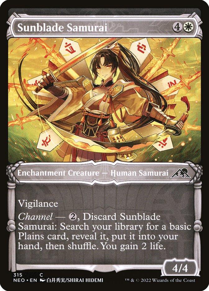 Magic: The Gathering Sunblade Samurai (039) - Foil Card From Kamigawa: Neon Dynasty - View #6
