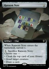 Ransom Note [Extended Art] #355 Magic Murders at Karlov Manor Commander Prices