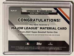 Back | Spencer Torkelson [Gold] Baseball Cards 2024 Topps Major League Material