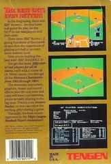 RBI Baseball 3 - Back | RBI Baseball 3 NES