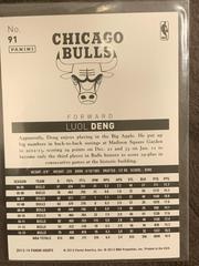Back Of Card | Luol Deng Basketball Cards 2013 Panini Hoops