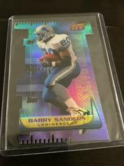 Barry Sanders [Luminescent] #T2C Football Cards 1999 Stadium Club 3x3 Prices