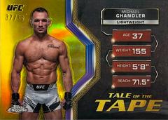 Michael Chandler [Gold Refractor] #TFT-12 Ufc Cards 2024 Topps Chrome UFC Tale of the Tape Prices