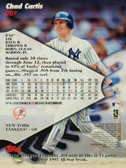 Rear | Chad Curtis Baseball Cards 1998 Stadium Club