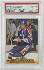 Wayne Gretzky [Red Ink] Hockey Cards 2020 Upper Deck Clear Cut Canvas Signatures Prices