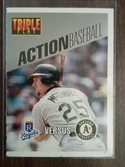 Mark McGwire Baseball Cards 1993 Panini Donruss Triple Play Action Baseball Prices