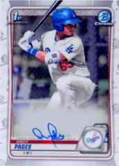 Andy Pages Baseball Cards 2020 Bowman Chrome Prospect Autographs Prices