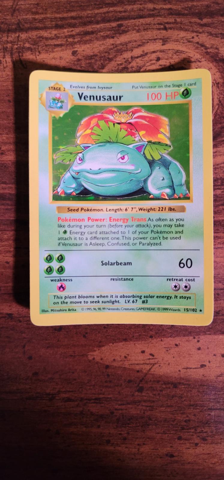Venusaur [Shadowless] Ungraded Pokemon Base Set