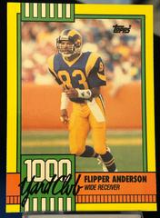 Flipper Anderson [Disclaimer Back] Football Cards 1990 Topps 1000 Yard Club Prices