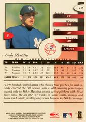 Rear | Andy Pettite Baseball Cards 1998 Donruss