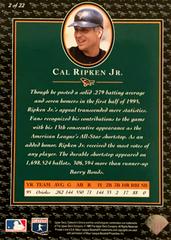 Rear | Cal Ripken Jr Baseball Cards 1996 Collector's Choice Ripken Collection