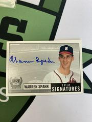 Warren Spahn #WS Baseball Cards 1999 Upper Deck Century Legends Epic Signatures Prices