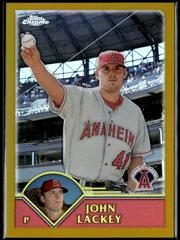 John Lackey [Gold Refractor] #400 Baseball Cards 2003 Topps Chrome Prices