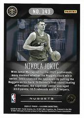 Back | Nikola Jokic Basketball Cards 2020 Panini Illusions