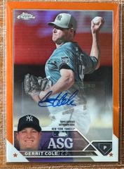 Gerrit Cole [Orange] #ASGA-GC Baseball Cards 2023 Topps Chrome Update All Star Game Autographs Prices