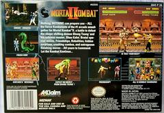 Box Back | Mortal Kombat II Super Nintendo