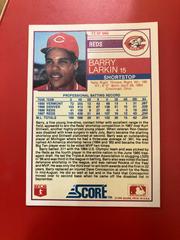 Back Of Card | Barry Larkin [Sample] Baseball Cards 1988 Score