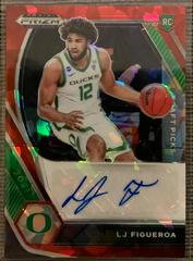 LJ Figueroa [Red Ice] Basketball Cards 2021 Panini Prizm Draft Picks Autographs Prices