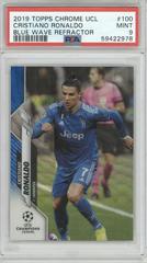 Cristiano Ronaldo [Blue Wave Refractor] #100 Soccer Cards 2019 Topps Chrome UEFA Champions League Prices