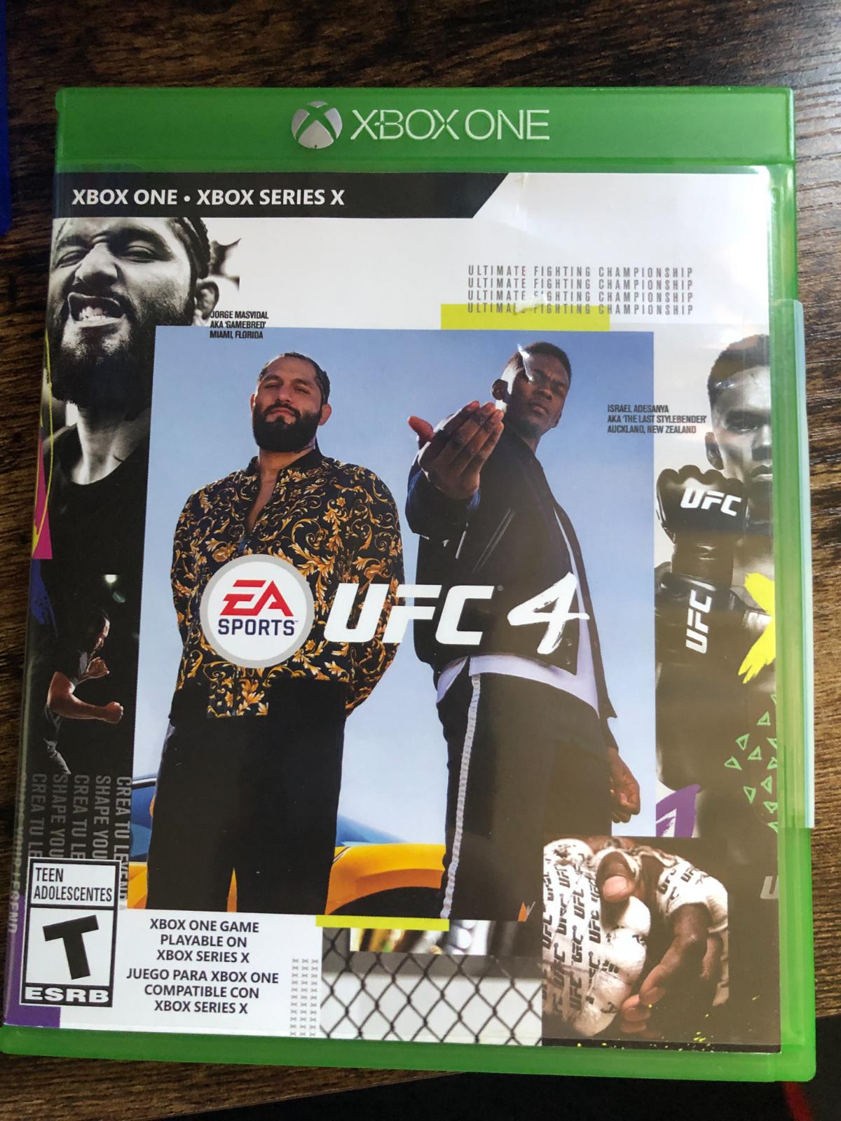 UFC 4 Item, Box, and Manual Xbox One