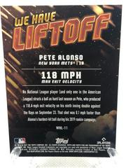 Back Of Card | Pete Alonso Baseball Cards 2021 Topps Fire We Have Liftoff