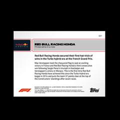 Card Backside | Red Bull Racing Honda Racing Cards 2021 Topps Now Formula 1