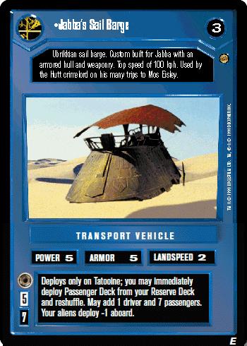 Jabba's Sail Barge [Limited] Star Wars CCG Jabba's Palace