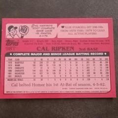 Back Of Card | Cal Ripken Baseball Cards 2001 Topps Cubs 50th Anniversary Reprints