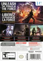 Back Cover | Star Wars The Force Unleashed Wii