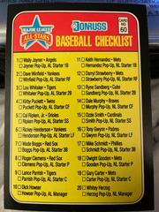 Major League All Stars Checklist Baseball Cards 1987 Donruss All Stars Prices