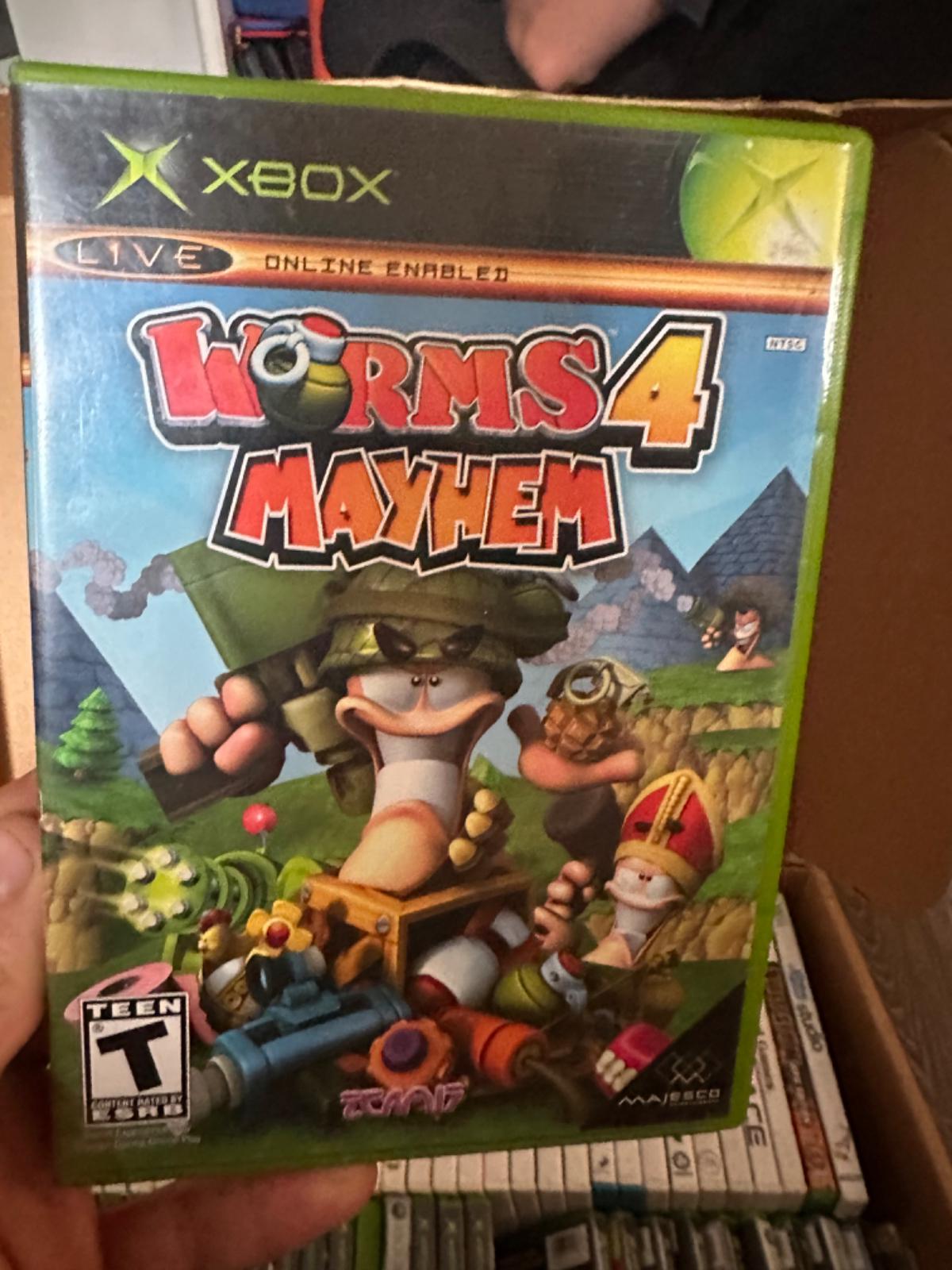Worms 4 Mayhem | Item, Box, and Manual | Xbox