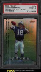 Peyton Manning [Refractor w/ Coating] Football Cards 1998 Topps Finest Prices