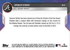 Back | Spencer Strider Baseball Cards 2022 Topps Now Off Season