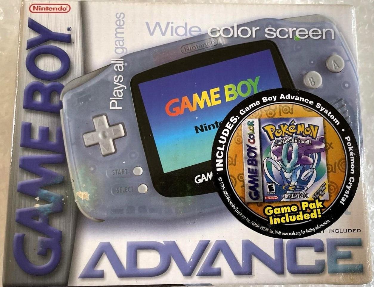 Gameboy Advance Glacier Console [Pokemon Crystal Bundle] GameBoy Advance