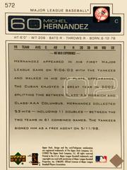 Rear | Michel Hernandez Baseball Cards 2003 Upper Deck