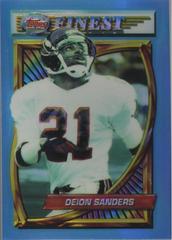 Deion Sanders [Refractor] #206 Football Cards 1994 Topps Finest Prices