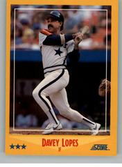 Davey Lopes #489 Baseball Cards 1988 Score Glossy Prices