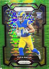 Puka Nacua [Neon Green Pulsar] #357 Football Cards 2023 Panini Prizm Prices